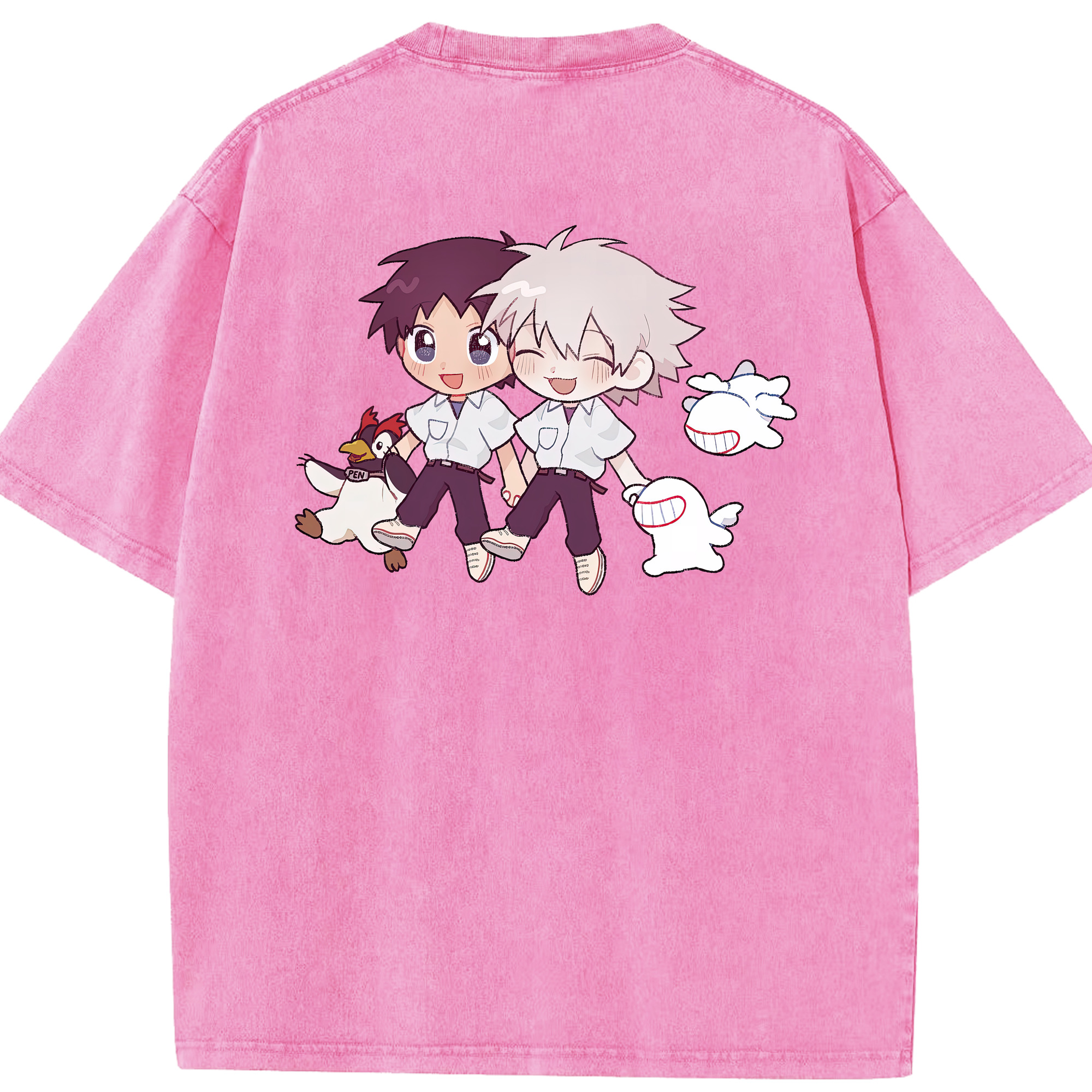 （画像用） EVA 新世紀エヴァンゲリオン 綿100% ヴィンテージ風 半袖Tシャツ（背面プリント）